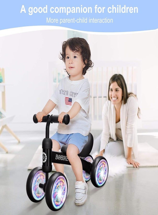 Bobike Baby Balance Bike Toys for 12-36 Months Kids Toy Boy and Girls Gifts Toddler Best First Birthday Gift Children Walker No Pedal Infant 4 Wheels Bicycle (Colorful, Black-Light) - Image 2